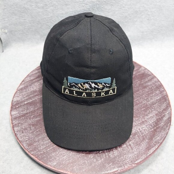 Alaska Shirt company Accessories - Alaska Embroidered Black Baseball Cap With Adjustable Snapback Closure